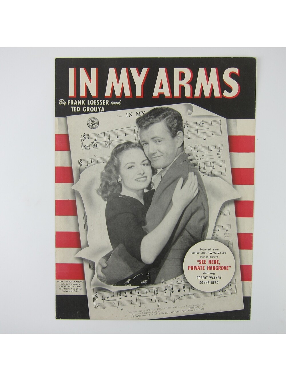 Sheet Music In My Arms See Here Private Hargrove Robert Walker Donna Reed 1943